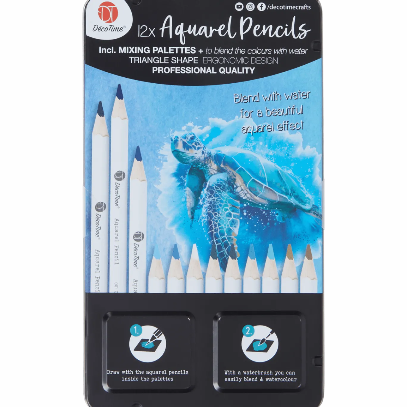 Aquarelpotlodenset < Action Discount
