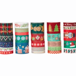 Avec washitape-set met kerstprint < Action New