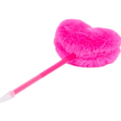 Balpen met fluffy hartje < Action Clearance