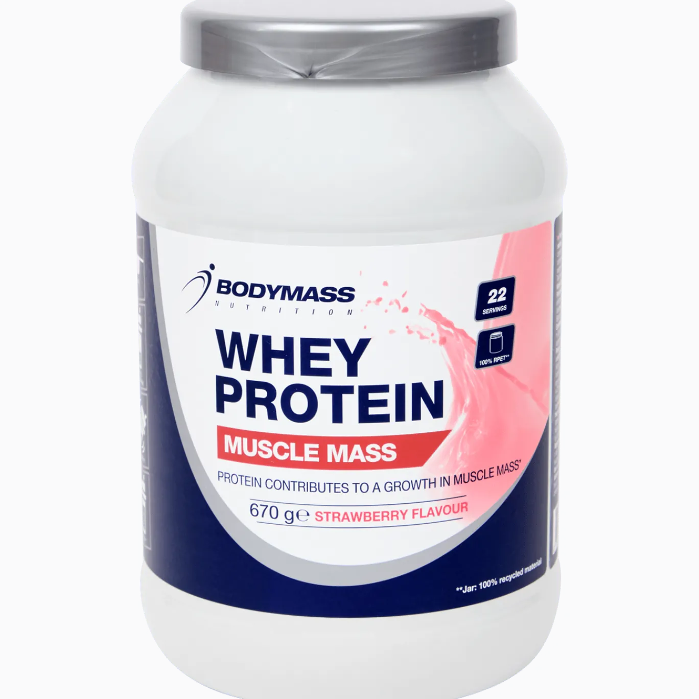 Bodymass whey protein Aardbei < Action Outlet