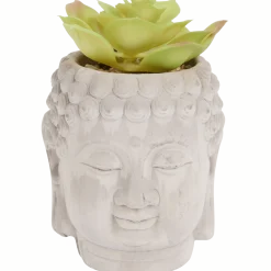 Boeddha-bloempot met kunstplant < Action New