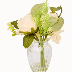 Boeket kunstbloemen in vaas < Action Hot