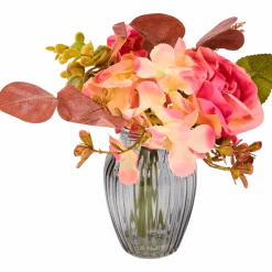 Boeket kunstbloemen in vaas < Action Hot