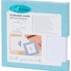 Craft & Design dubbele kaarten met enveloppen < Action Hot