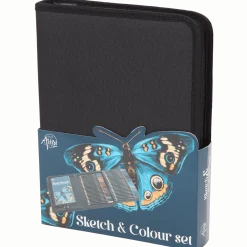 Creative Artist schetsblok & kleurset in etui < Action Discount