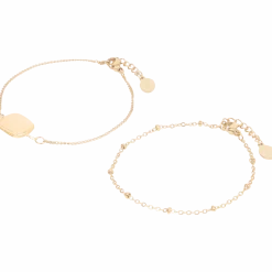 Gold plated armbandjes met edelsteen < Action