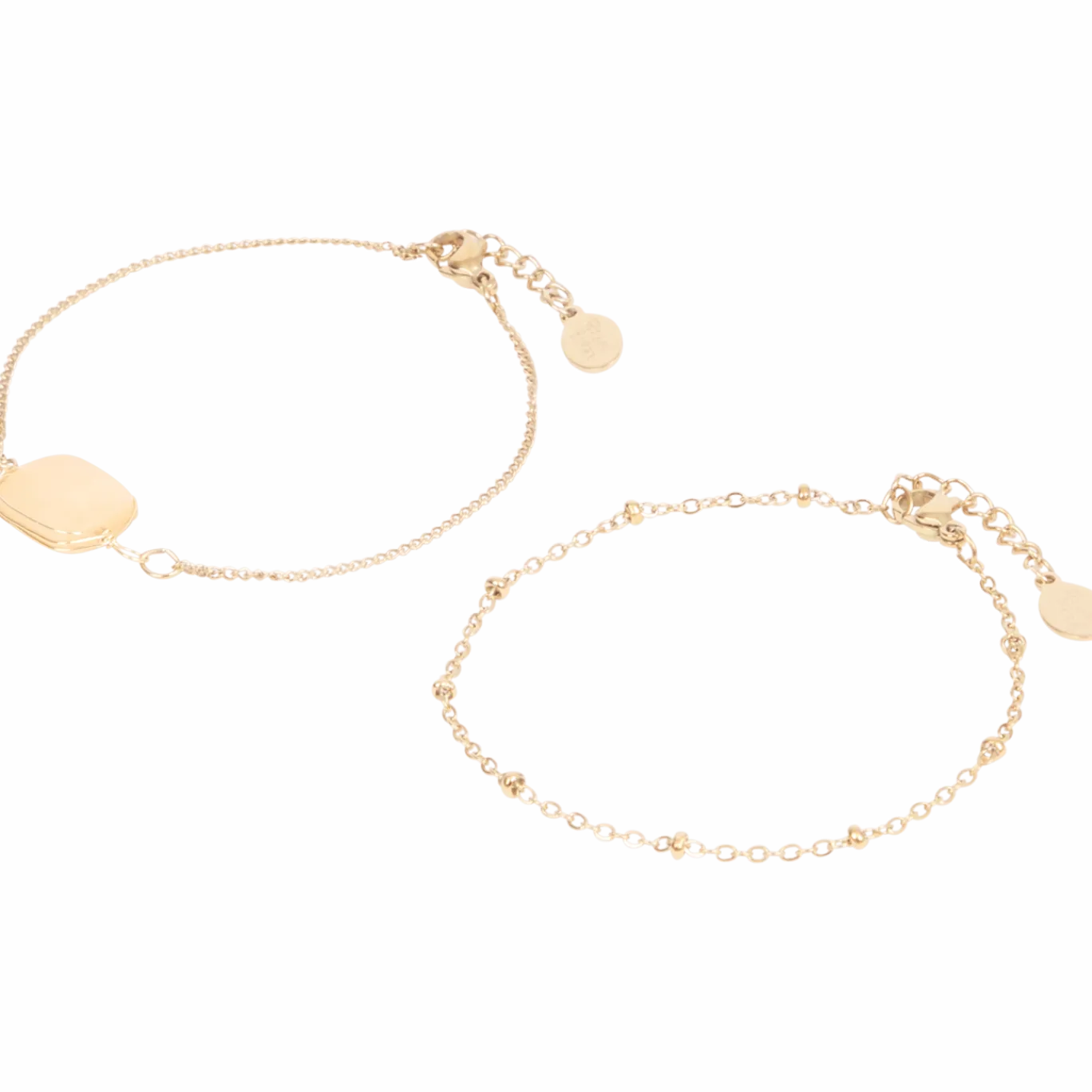 Gold plated armbandjes met edelsteen < Action