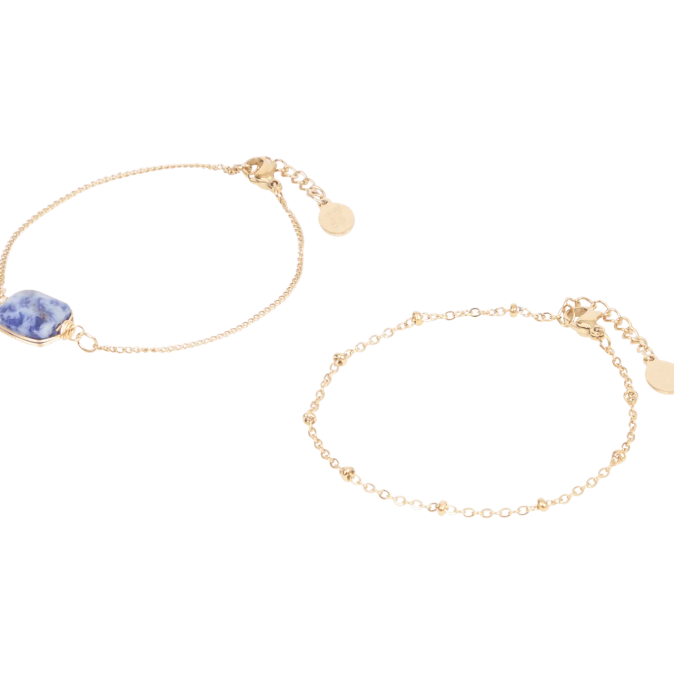 Gold plated armbandjes met edelsteen < Action