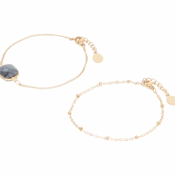 Gold plated armbandjes met edelsteen < Action
