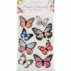 Hobby Flora vlinder- en bloemenstickers < Action