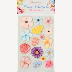 Hobby Flora vlinder- en bloemenstickers < Action