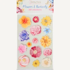 Hobby Flora vlinder- en bloemenstickers < Action