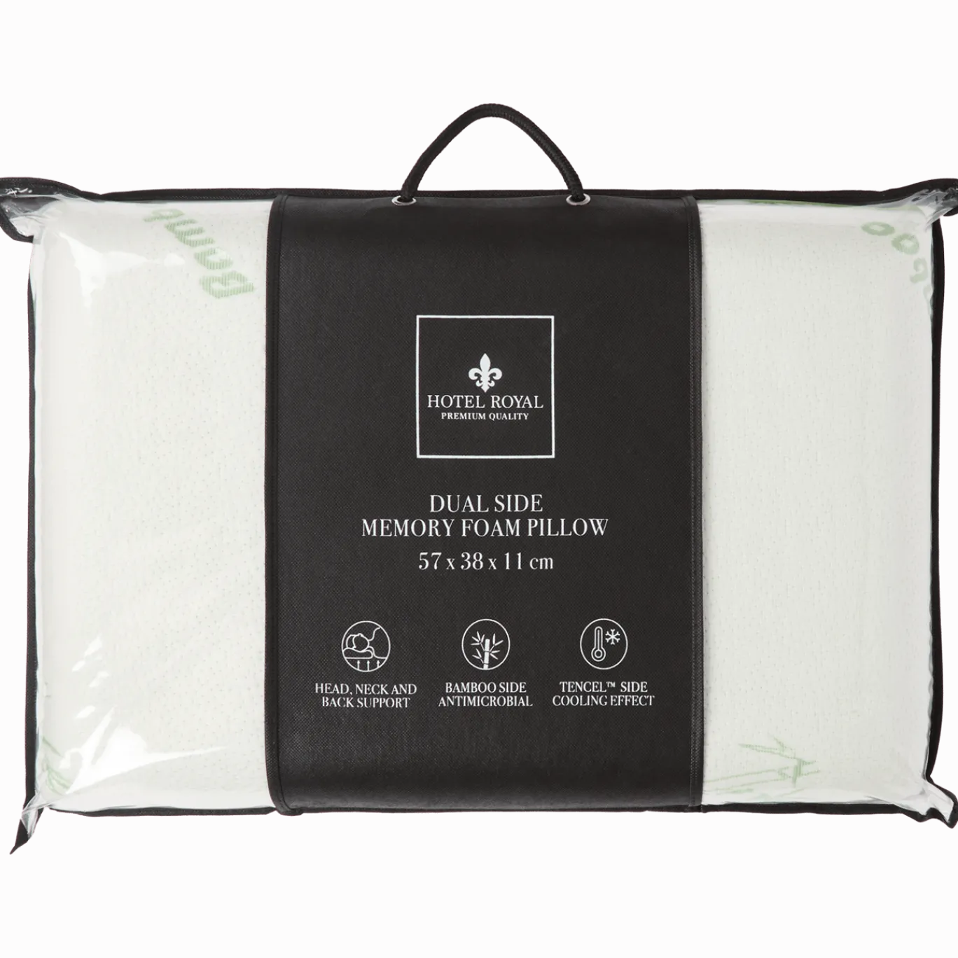 dubbelzijdig kussen met memoryfoam < Hotel Royal Online