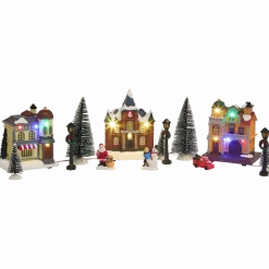Kerstdorp met verlichting < Action Discount