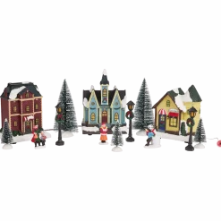 Kerstdorp met verlichting < Action Discount