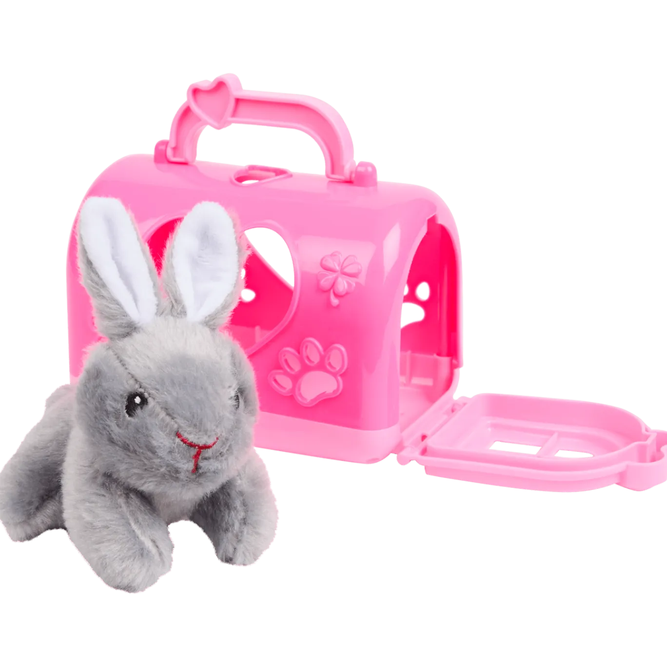 Pluchen dier in draagkoffer < Action Outlet