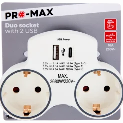 dubbele wandstekker < Pro-max Best
