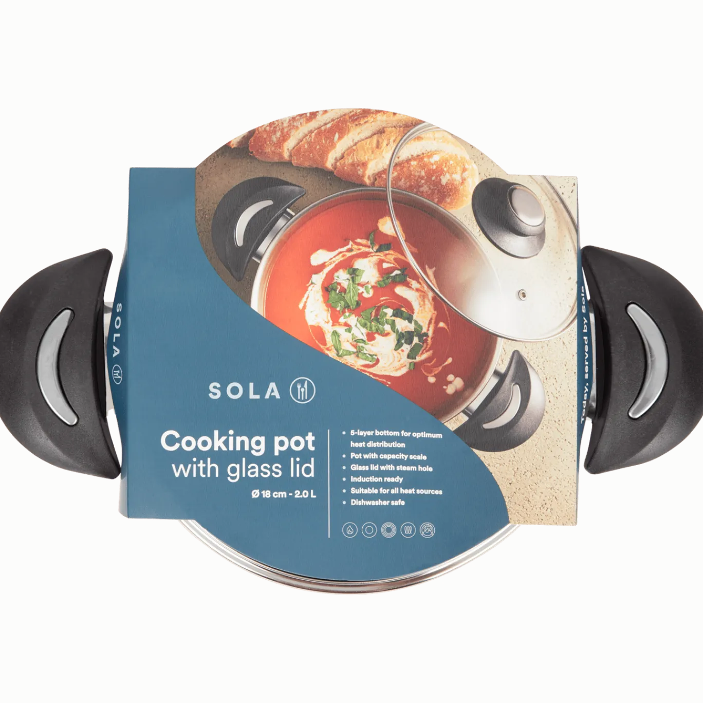 kookpan met glazen deksel < Sola Clearance