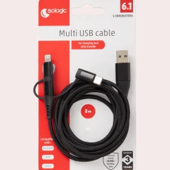 Sologic 3-in-1 laad- en datakabel < Action Outlet