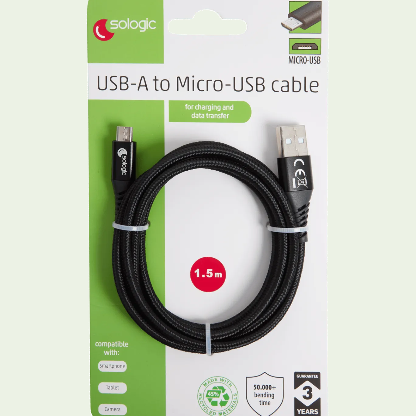Sologic laad- en datakabel micro-USB < Action
