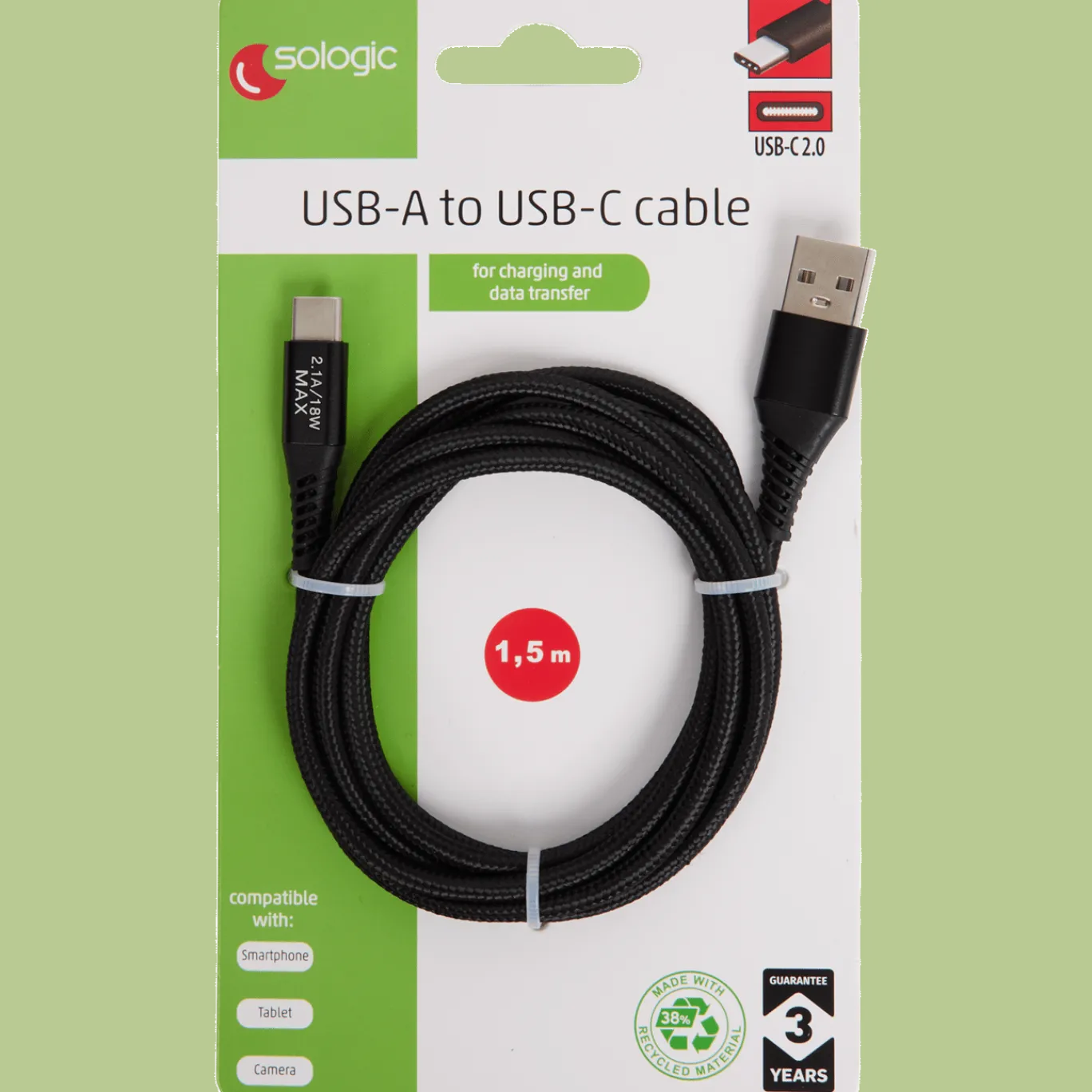 Sologic laad- en datakabel USB-C < Action Outlet