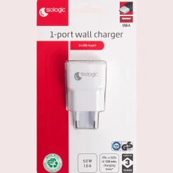 Sologic USB-A wandoplader < Action New