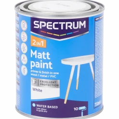 2-in-1 matte verf wit < Spectrum New