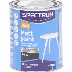 2-in-1 matte verf Zwart < Spectrum Online