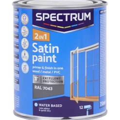 2-in-1 satijnglans verf RAL 7043 < Spectrum Clearance