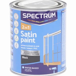2-in-1 satijnglans verf Zwart < Spectrum Online