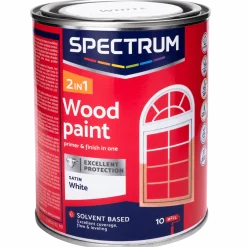 2-in-1 zijdeglans houtlak wit < Spectrum Hot