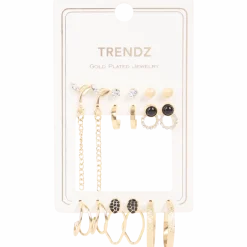 Trendz vergulde oorbellenset < Action Clearance