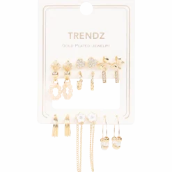 Trendz vergulde oorbellenset < Action Clearance