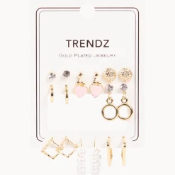 Trendz vergulde oorbellenset < Action Clearance