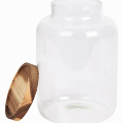Voorraadpot met houten deksel < Action Discount