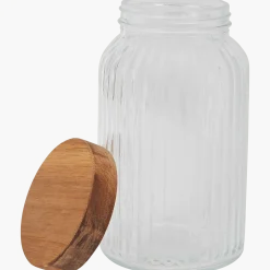 Voorraadpot met houten deksel < Action