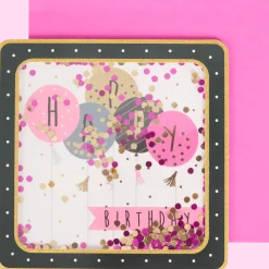 Wenskaart met confetti < Action Clearance