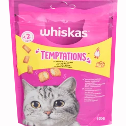 Temptations kattensnoepjes kip en kaas < Whiskas Outlet
